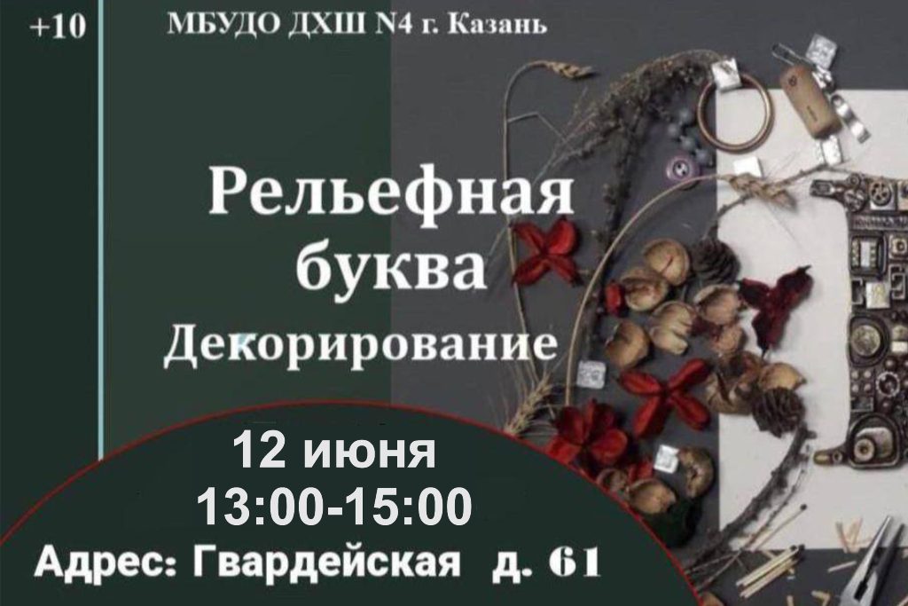 Мастер-класс «Рельефная буква. Декорирование»