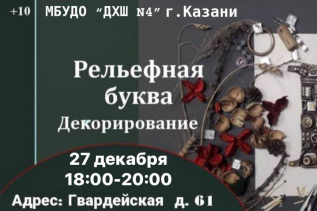 Мастер-класс «Рельефная буква. Декорирование»