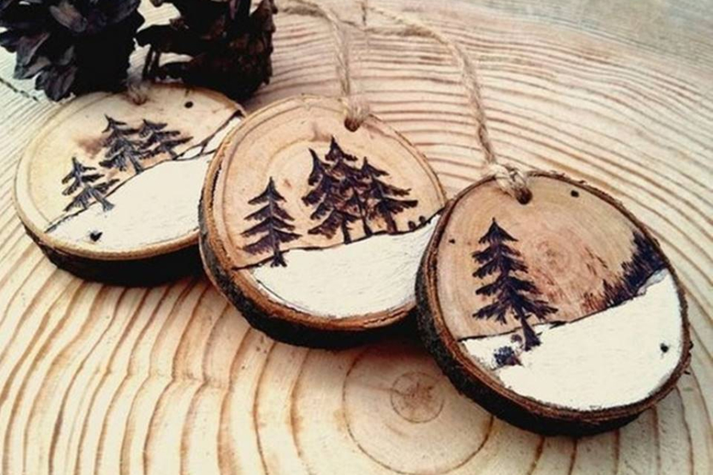 Мастер-класс по технике выжигания на спиле дерева 