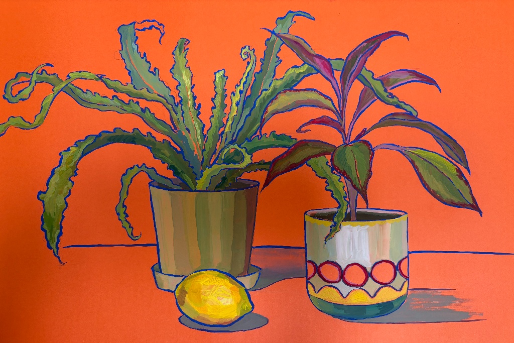 Мастер-класс "Натюрморт на цветной бумаге"