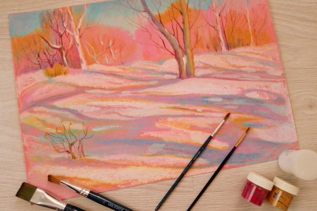 Мастер-класс «Пейзаж. Последний снег»