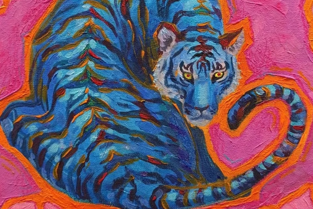 Мастер-класс «Тигр и цветы»