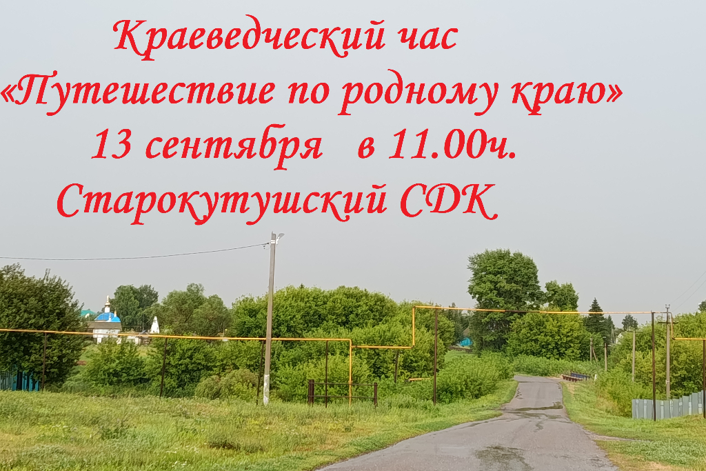 Краеведческий час «Путешествие по родному краю»