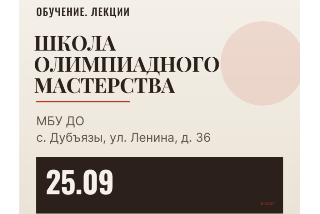 Школа олимпиадного мастерства