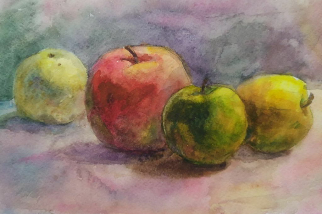 Мастер-класс «Этюд с яблоками»