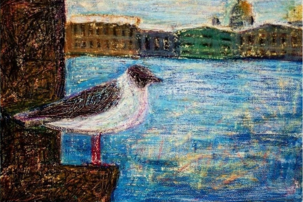 Красочное изображение чайки
