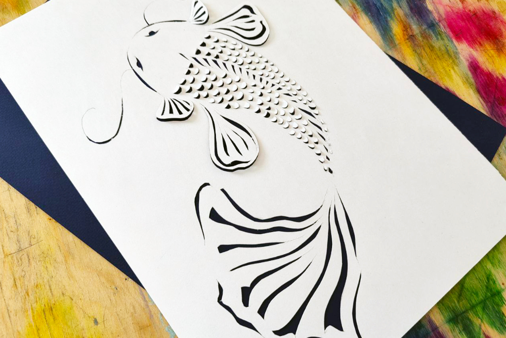 Мастер-класс «Вытынанка. Карп кои»