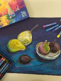 Мастер-класс «Инжир и груши: рисуем масляной пастелью»